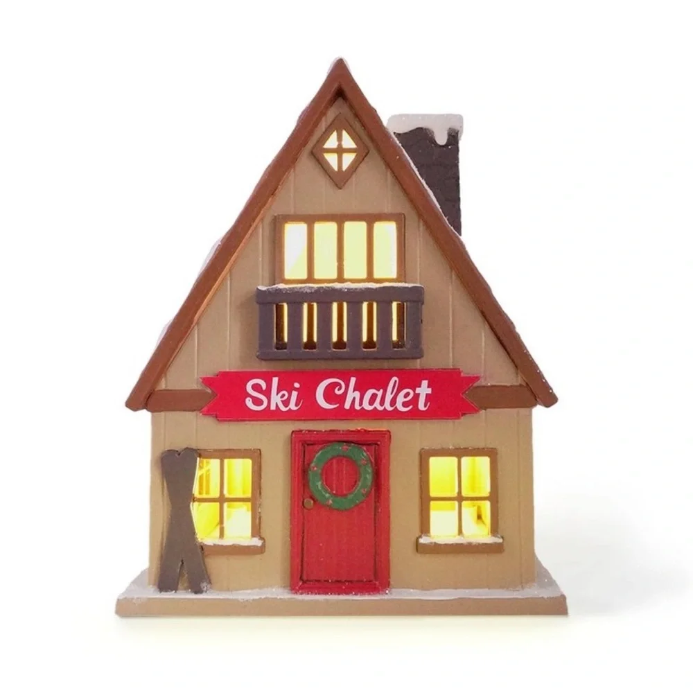 LED Cabin House Ski Chalet Lodge - Bullseye's Playground Christmas 2025